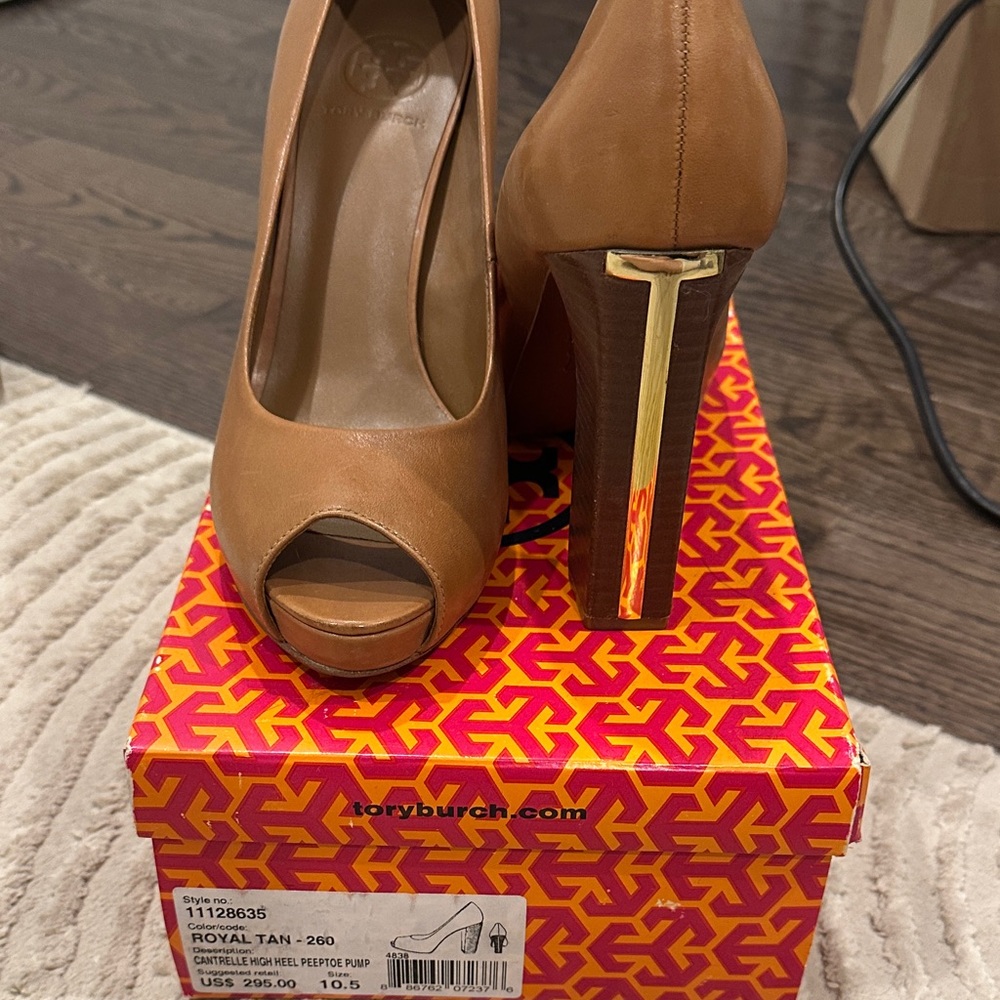 Tory Burch Cantrelle High Heel Peeptoe pump
